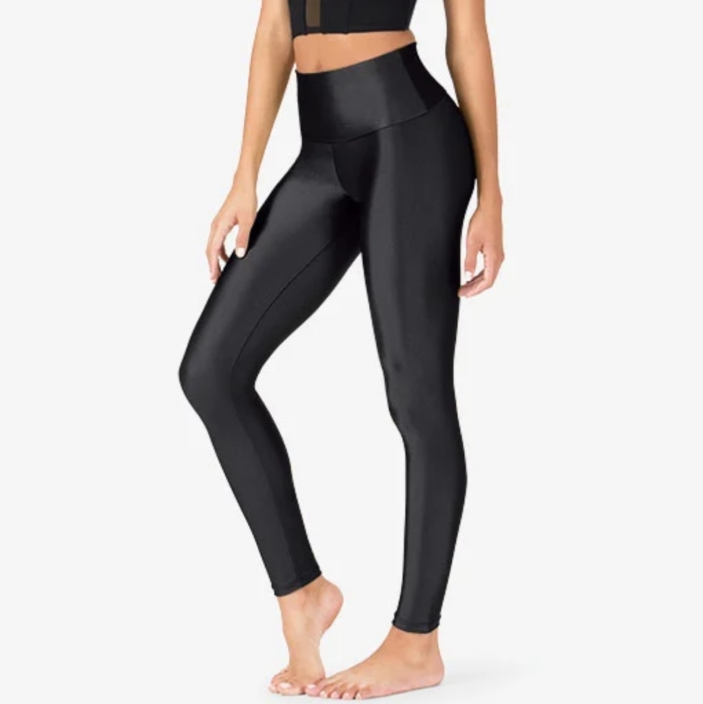 Natalie Dance Wear Black Leggings Large NWT